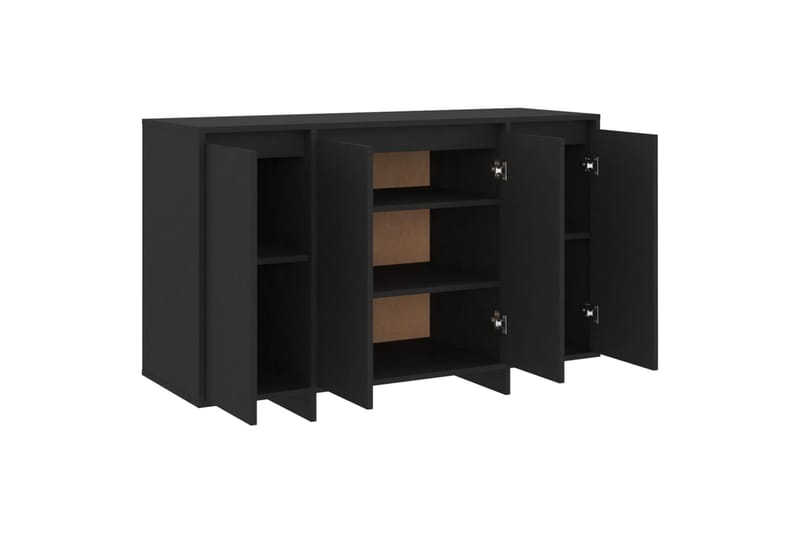 skænk 120x41x75 cm spånplade sort - Sort - Opbevaring - Opbevaringsmøbler - Skænke & sideboards