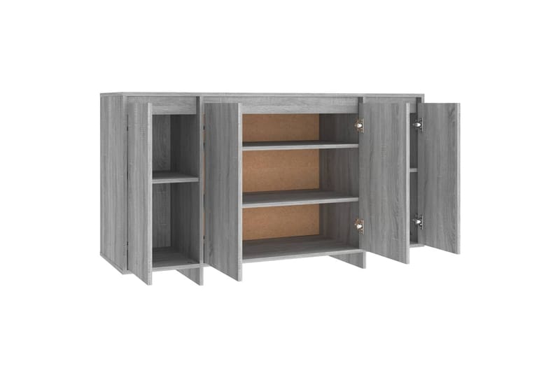 skænk 135x41x75 cm spånplade grå sonoma-eg - Grå - Opbevaring - Opbevaringsmøbler - Skænke & sideboards