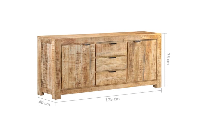 skænk 175x40x75 cm ru mangotræ - Brun - Opbevaring - Opbevaringsmøbler - Skænke & sideboards