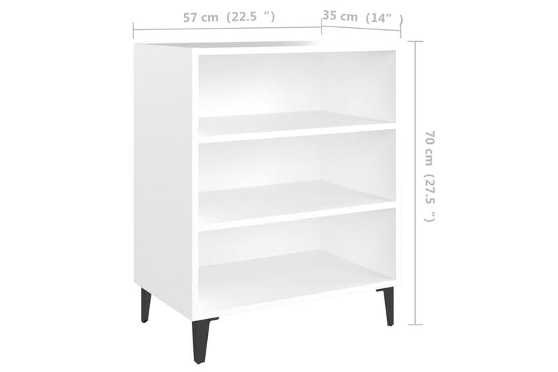 skænk 57x35x70 cm spånplade hvid - Hvid - Opbevaring - Opbevaringsmøbler - Skænke & sideboards