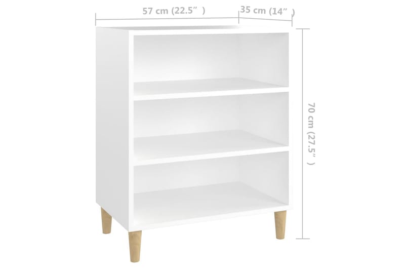 skænk 57x35x70 cm spånplade hvid - Hvid - Opbevaring - Opbevaringsmøbler - Skænke & sideboards