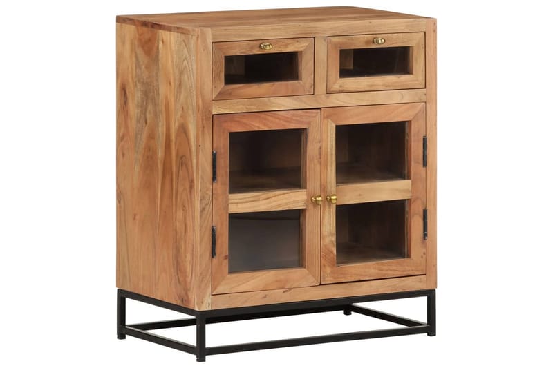 skænk 60x35x70 cm massivt akacietræ - Brun - Opbevaring - Opbevaringsmøbler - Skænke & sideboards