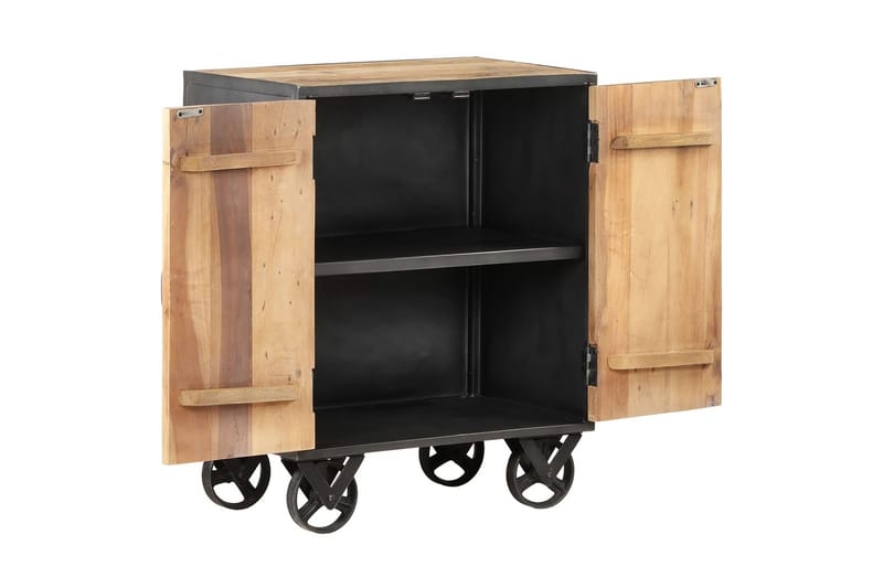 skænk 60x35x74 cm massivt genbrugstræ - Brun - Skænke & sideboards