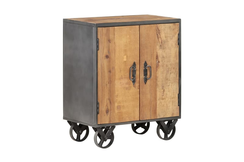 skænk 60x35x74 cm massivt genbrugstræ - Brun - Skænke & sideboards