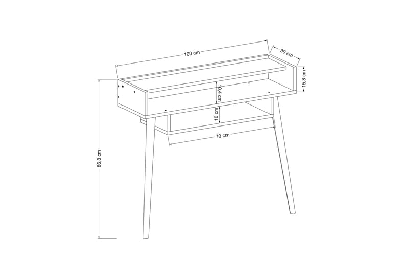 Andifli Sideboard 100x86,6 cm - Antracit - Opbevaring - Opbevaringsmøbler - Skænke & sideboards