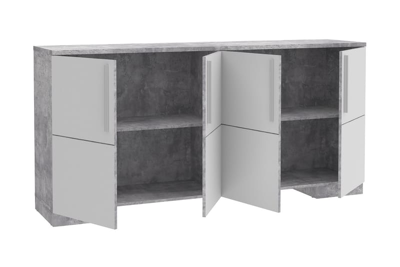 Atwoods skænk 87x180 cm - Betongrå / hvid - Opbevaring - Opbevaringsmøbler - Skænke & sideboards