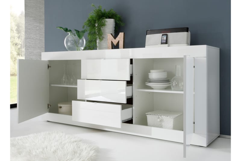 Basic Skænk 210 cm - Hvid - Opbevaring - Opbevaringsmøbler - Skænke & sideboards