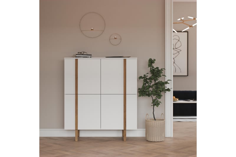 Birka Skænk 118x43 cm - Eg/Hvid - Opbevaring - Opbevaringsmøbler - Skænke & sideboards