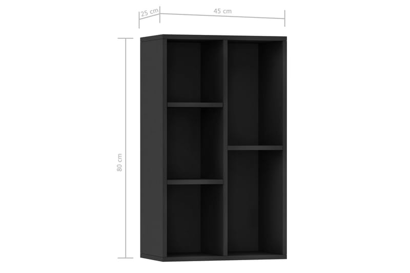 bogskab/skænk 45 x 25 x 80 cm spånplade sort - Opbevaring - Opbevaringsmøbler - Skænke & sideboards