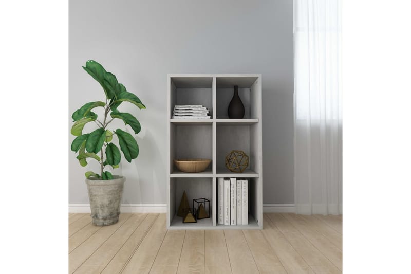 Bogskab/skænk 50 x 25 x 80 cm spånplade betongrå - Grå - Opbevaring - Opbevaringsmøbler - Skænke & sideboards