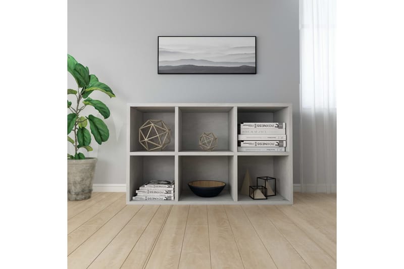 Bogskab/skænk 50 x 25 x 80 cm spånplade betongrå - Grå - Opbevaring - Opbevaringsmøbler - Skænke & sideboards