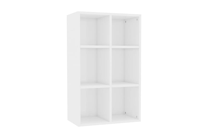 Bogskab/skænk 50 x 25 x 80 cm spånplade hvid højglans - Hvid - Opbevaring - Opbevaringsmøbler - Skænke & sideboards