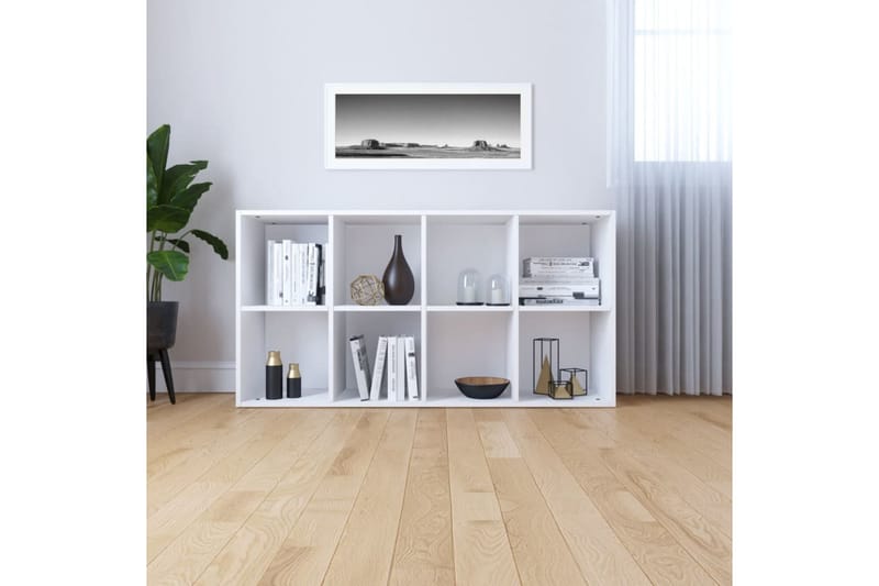 Bogskab/Skænk 66x30x130 cm Spånplade Hvid - Opbevaring - Opbevaringsmøbler - Skænke & sideboards