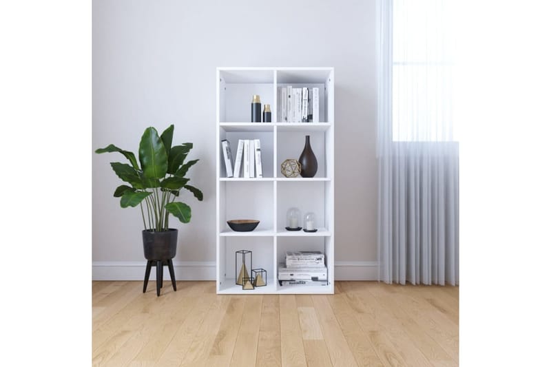 Bogskab/Skænk 66x30x130 cm Spånplade Hvid - Opbevaring - Opbevaringsmøbler - Skænke & sideboards