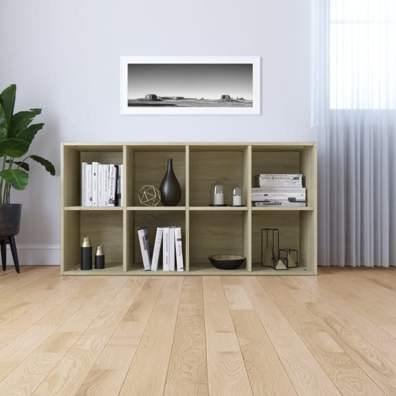 Bogskab/Skænk Sonoma-Eg 66 X 30 X 130 Cm Spånplade - Brun - Opbevaring - Opbevaringsmøbler - Skænke & sideboards