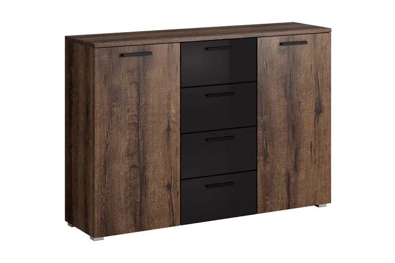 Bovera Skænk 38x132 cm - Teak / sort - Opbevaring - Opbevaringsmøbler - Skænke & sideboards