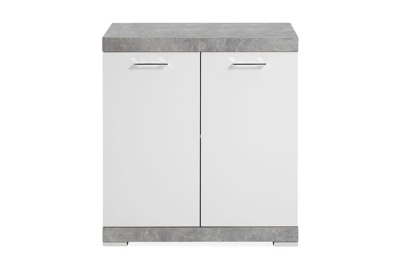 Bristol Skænk 80x90x50 cm 2 Låger - Hvid/Beton - Opbevaring - Opbevaringsmøbler - Skænke & sideboards