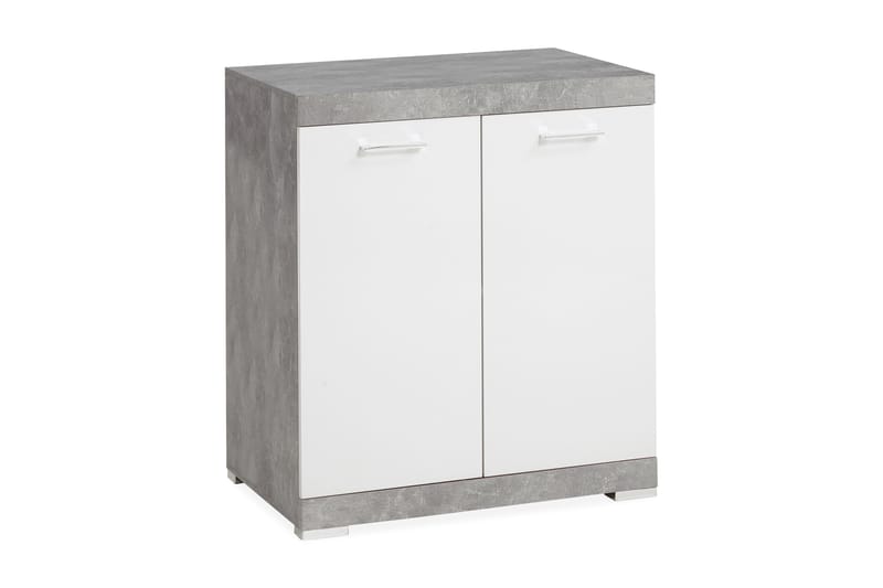 Bristol Skænk 80x90x50 cm 2 Låger - Hvid/Beton - Opbevaring - Opbevaringsmøbler - Skænke & sideboards