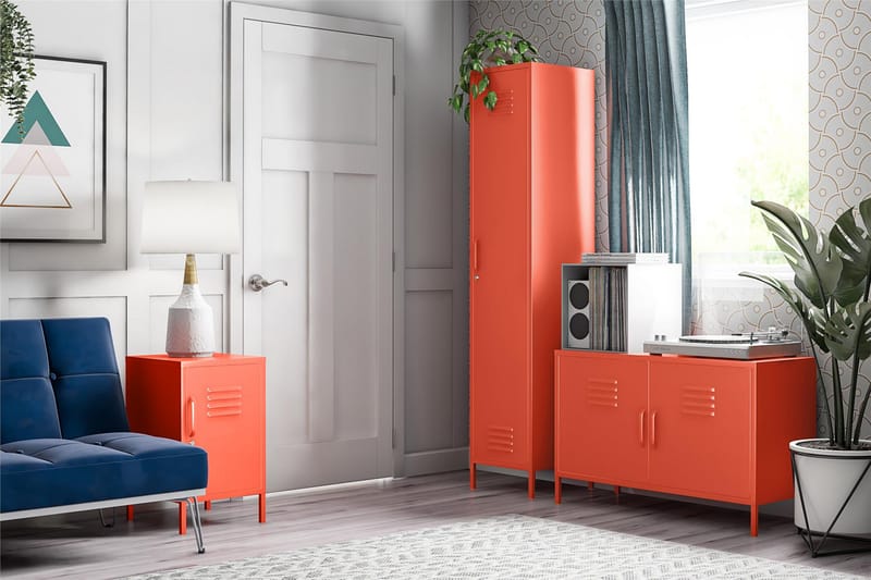 Cache Skænk 100x40 cm 2 Låger Orange - Novogratz - Opbevaring - Opbevaringsmøbler - Skænke & sideboards