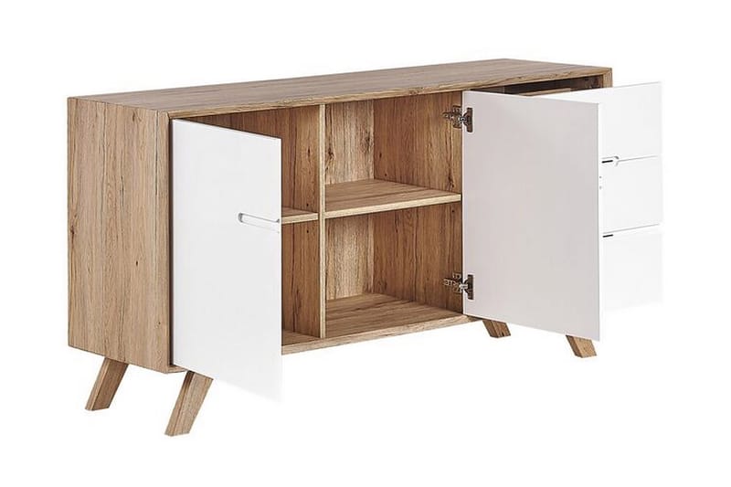 Colfer Skænk 140x40 cm - Hvid/Lyst Træ - Opbevaring - Opbevaringsmøbler - Skænke & sideboards