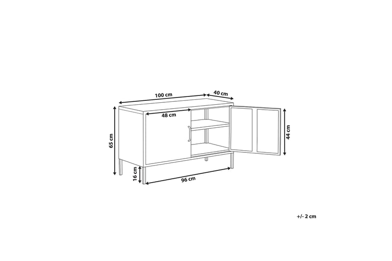 Damaria Skænk 100x65 cm - Grå - Opbevaring - Opbevaringsmøbler - Skænke & sideboards