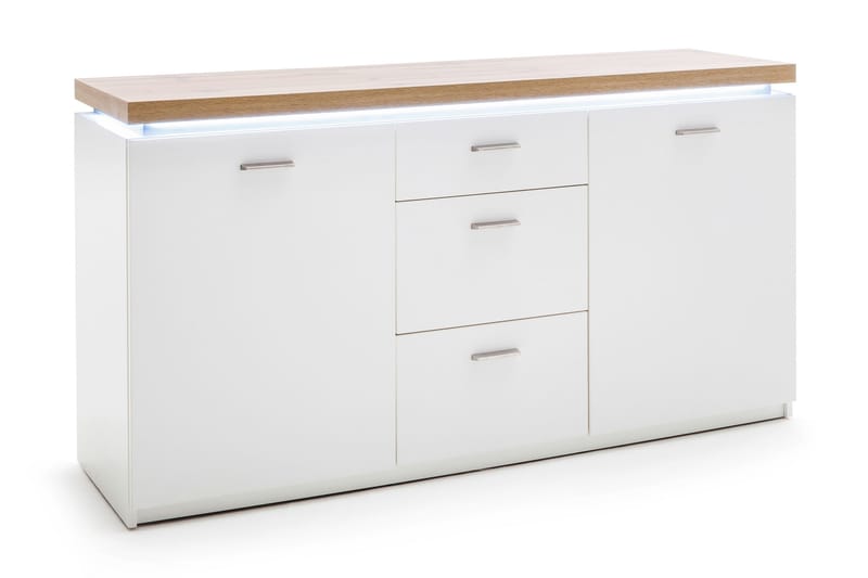 Degaust sidebord 156 cm - Hvid / Eg - Opbevaring - Opbevaringsmøbler - Skænke & sideboards