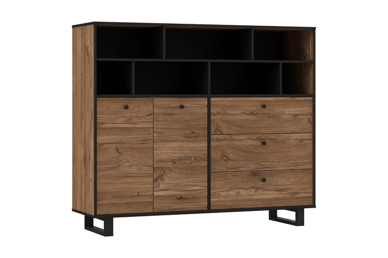 Donmills Sideboard 123x144 cm - Brun/Sort - Opbevaring - Opbevaringsmøbler - Skænke & sideboards