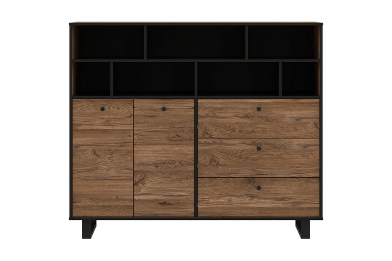 Donmills Sideboard 123x144 cm - Brun/Sort - Opbevaring - Opbevaringsmøbler - Skænke & sideboards