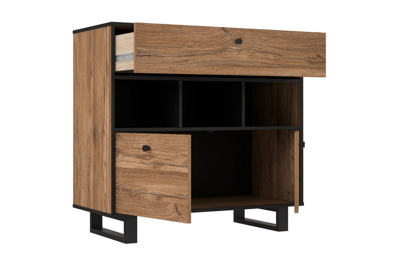 Donmills Skænk 2 Skabe 88x93 cm - Brun / sort - Opbevaring - Opbevaringsmøbler - Skænke & sideboards