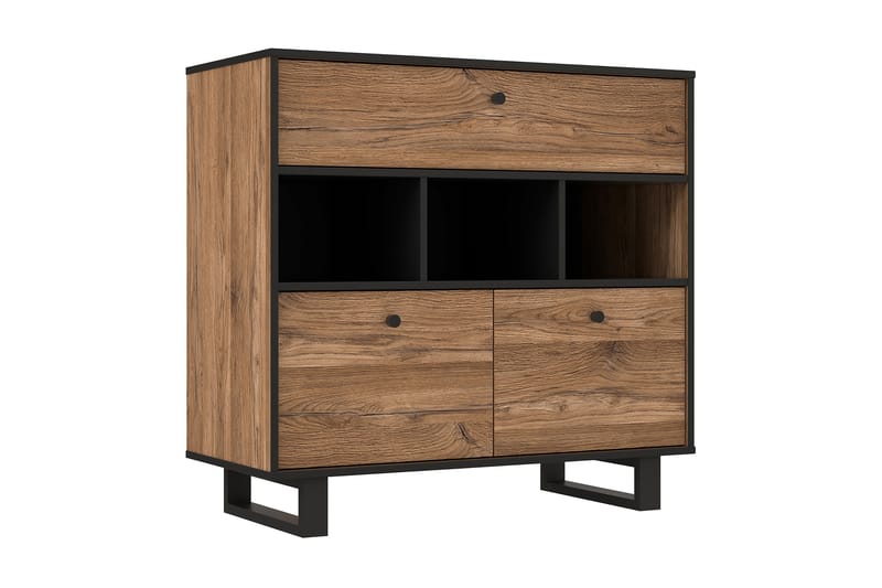 Donmills Skænk 2 Skabe 88x93 cm - Brun / sort - Opbevaring - Opbevaringsmøbler - Skænke & sideboards