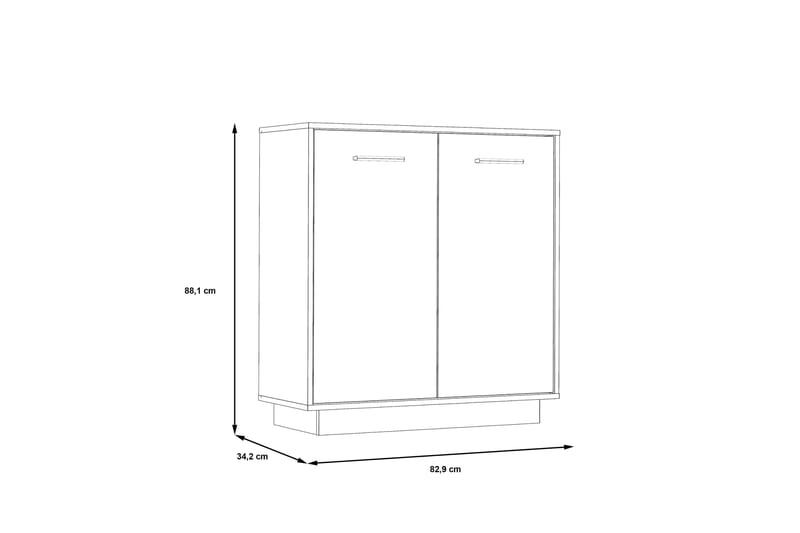 Haba Skænk 34x83 cm - Brun / hvid - Opbevaring - Opbevaringsmøbler - Skænke & sideboards