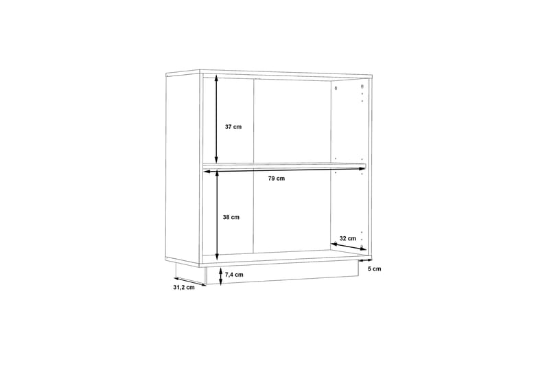 Haba Skænk 34x83 cm - Brun / hvid - Opbevaring - Opbevaringsmøbler - Skænke & sideboards