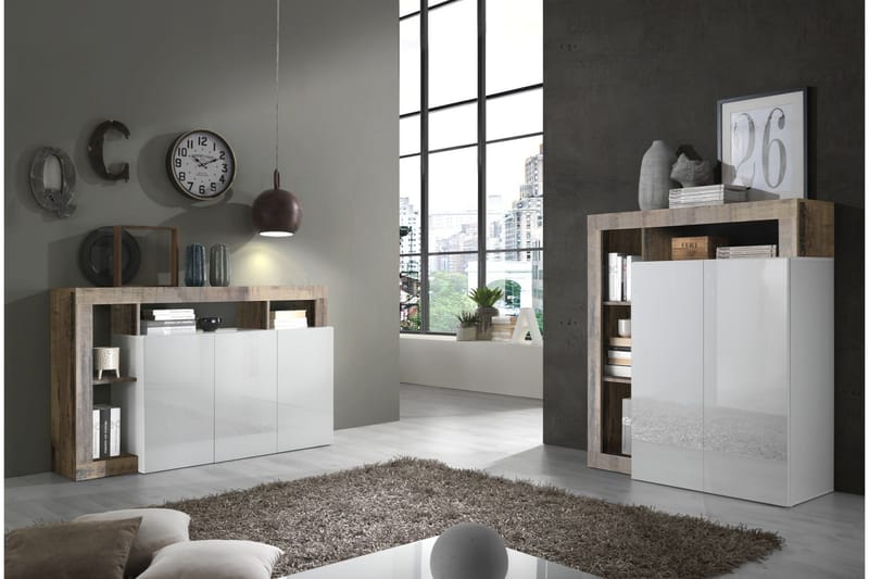 Hamburgan Sideboard 42x146 cm - Hvid - Opbevaring - Opbevaringsmøbler - Skænke & sideboards