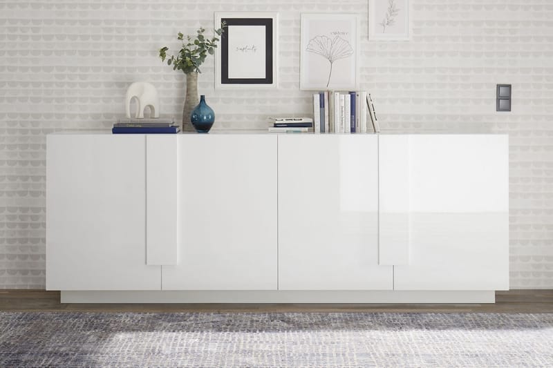 Helmund Sideboard 241 cm - Hvid - Opbevaring - Opbevaringsmøbler - Skænke & sideboards