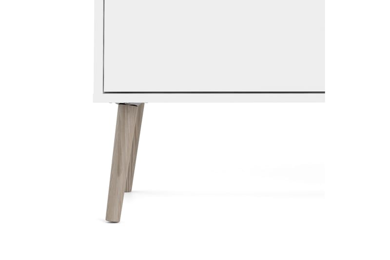 Hostafranc skænk 40x196 cm - Hvid / Natur - Opbevaring - Opbevaringsmøbler - Skænke & sideboards