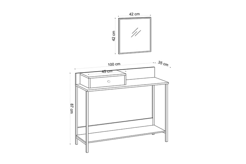 Kuirala Kommode 100x35 cm Hylde - Opbevaring - Opbevaringsmøbler - Skænke & sideboards