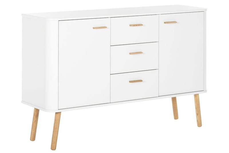 Lausanne Sideboard 136x40 cm - Hvid/Natur - Opbevaring - Opbevaringsmøbler - Skænke & sideboards