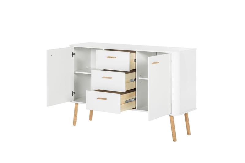 Lausanne Sideboard 136x40 cm - Hvid/Natur - Opbevaring - Opbevaringsmøbler - Skænke & sideboards