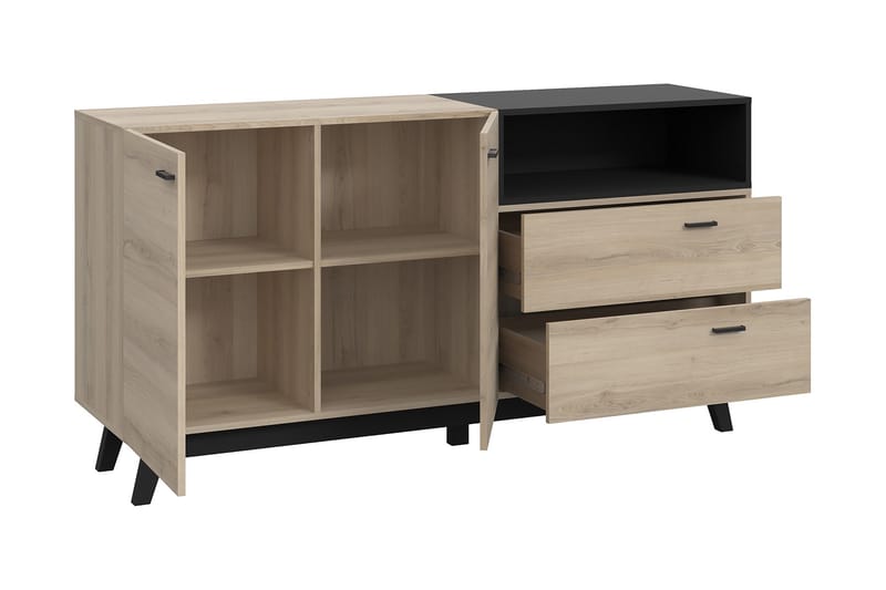 Lipovac Skænk 42x160 cm - Sort - Opbevaring - Opbevaringsmøbler - Skænke & sideboards