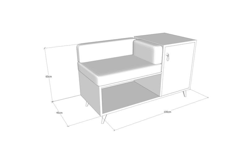 Myrvallen Skænk 100 cm - Brun / grå - Opbevaring - Opbevaringsmøbler - Skænke & sideboards