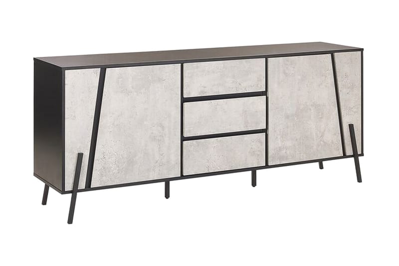 Rawcliffe Skænk 177x75 cm - Grå/Sort - Opbevaring - Opbevaringsmøbler - Skænke & sideboards