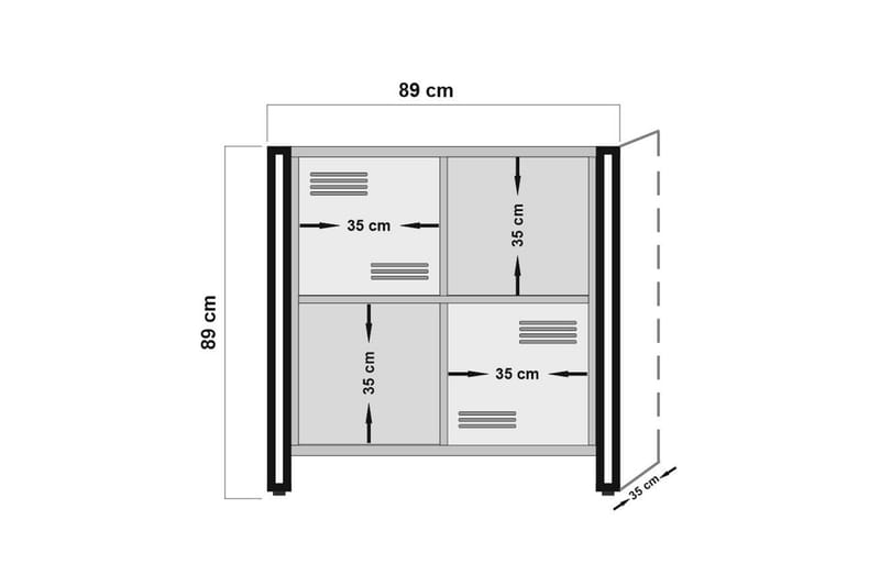 Sapphira aflastningsbord - Træ / sort - Opbevaring - Opbevaringsmøbler - Skænke & sideboards