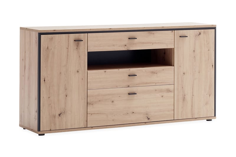 Shaginaw Sidebord 183 cm - Eg / Antracit - Opbevaring - Opbevaringsmøbler - Skænke & sideboards