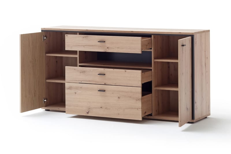 Shaginaw Sidebord 183 cm - Eg / Antracit - Opbevaring - Opbevaringsmøbler - Skænke & sideboards