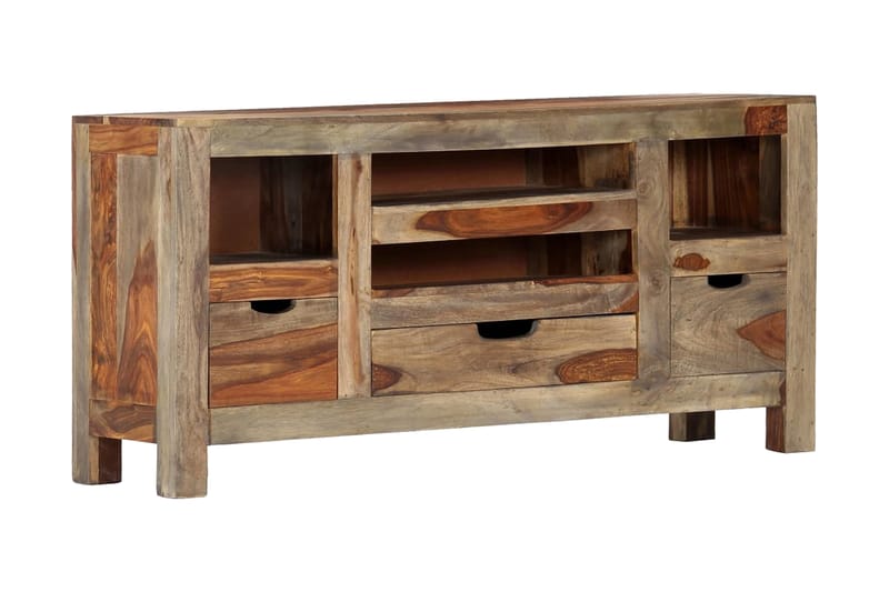 Skænk 100 X 30 X 50 Cm Massivt Sheeshamtræ Grå - Grå - Opbevaring - Opbevaringsmøbler - Skænke & sideboards