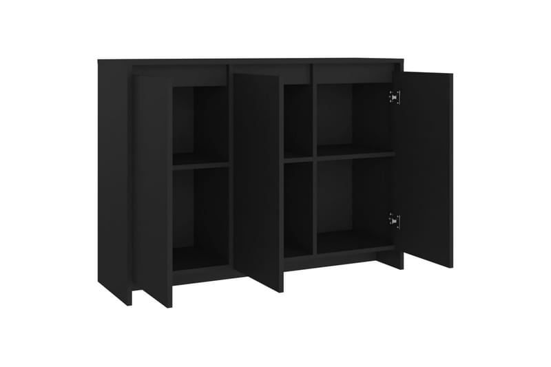 skænk 102x33x75 cm spånplade sort - Sort - Opbevaring - Opbevaringsmøbler - Skænke & sideboards