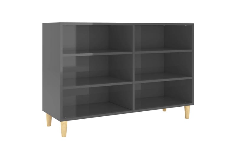 skænk 103,5x35x70 cm spånplade grå højglans - Grå - Opbevaring - Opbevaringsmøbler - Skænke & sideboards