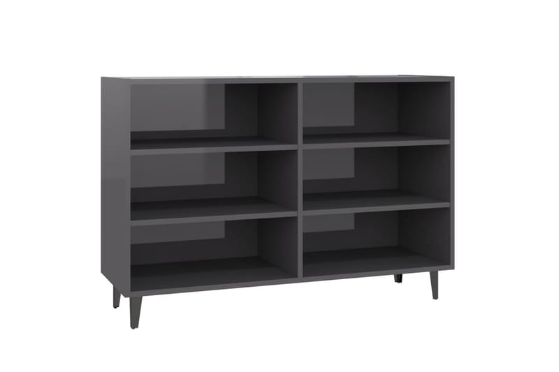 skænk 103,5x35x70 cm spånplade grå højglans - Grå - Opbevaring - Opbevaringsmøbler - Skænke & sideboards