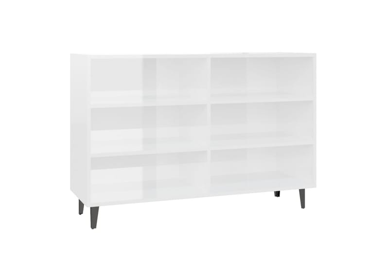 skænk 103,5x35x70 cm spånplade hvid højglans - Hvid - Opbevaring - Opbevaringsmøbler - Skænke & sideboards