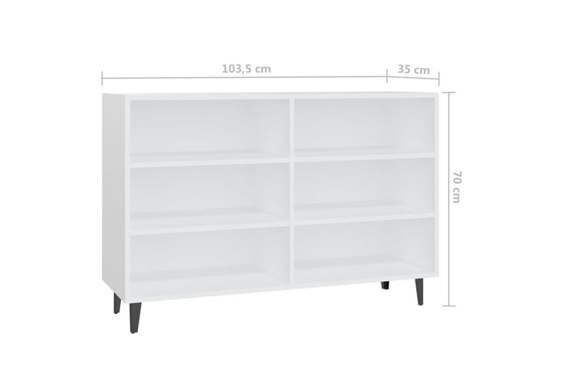 skænk 103,5x35x70 cm spånplade hvid - Hvid - Opbevaring - Opbevaringsmøbler - Skænke & sideboards